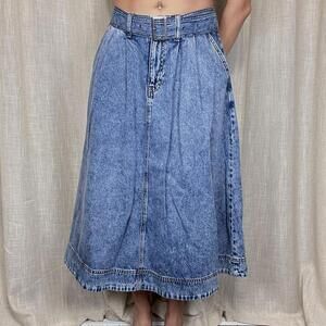 Habitual Denim Midi Skirt